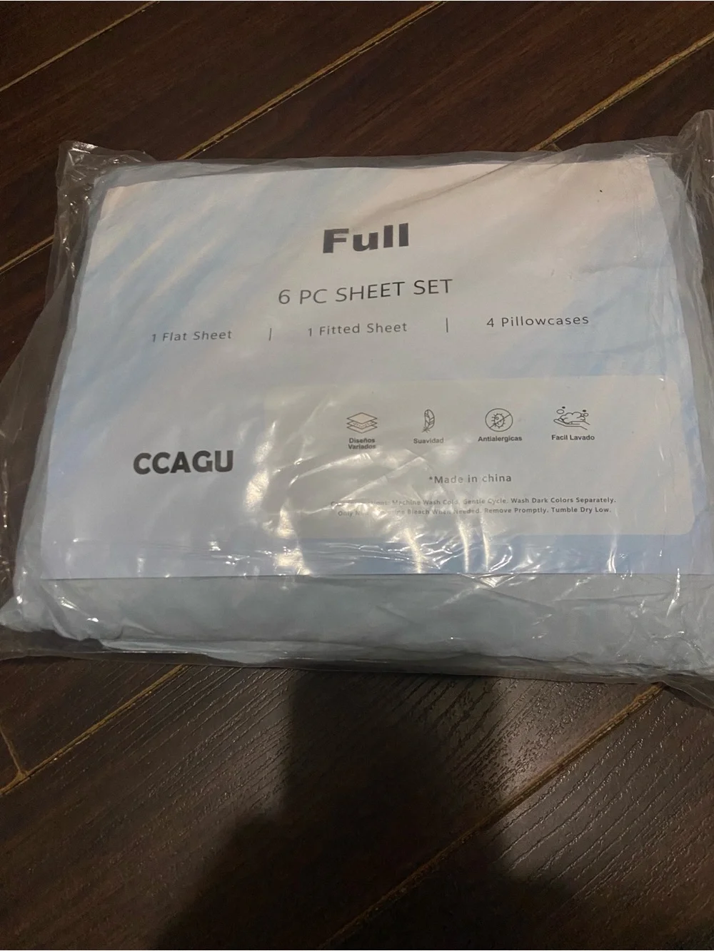 CCAGU 6 Piece Turquoise Full Sheet Set, Microfiber